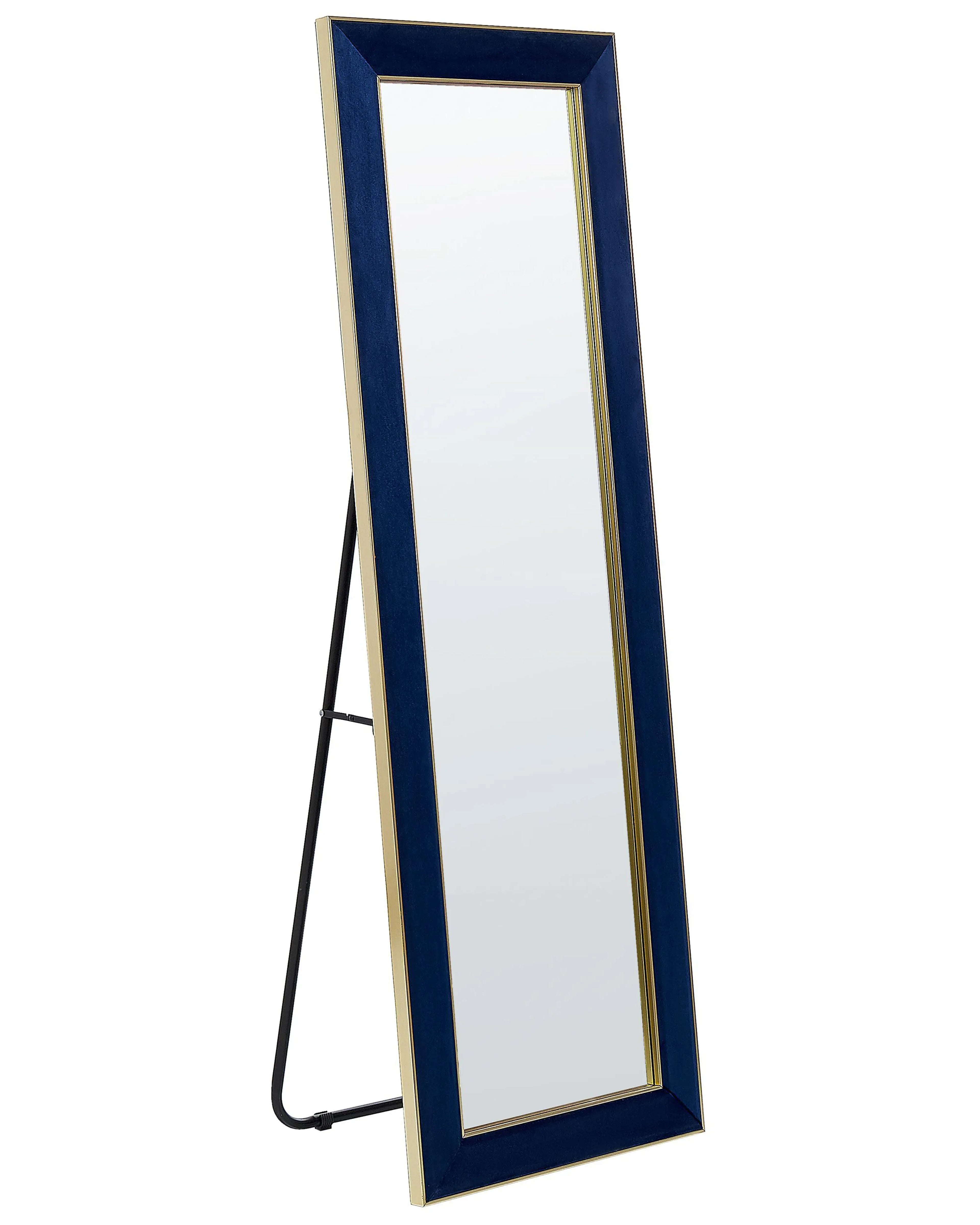 Miroir sur pied Velours Bleu marine 50x150 cm