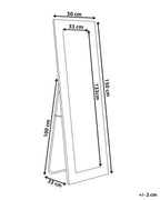 Miroir sur pied Velours Bleu marine 50x150 cm