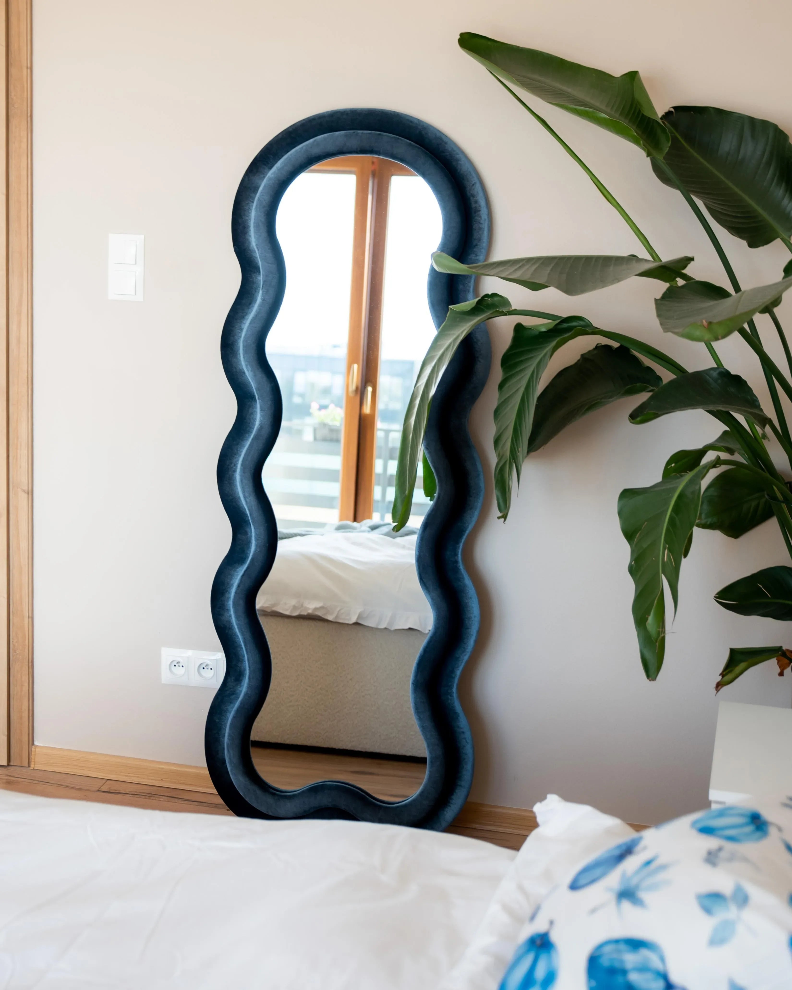 Miroir Velours Bleu 57x160 cm