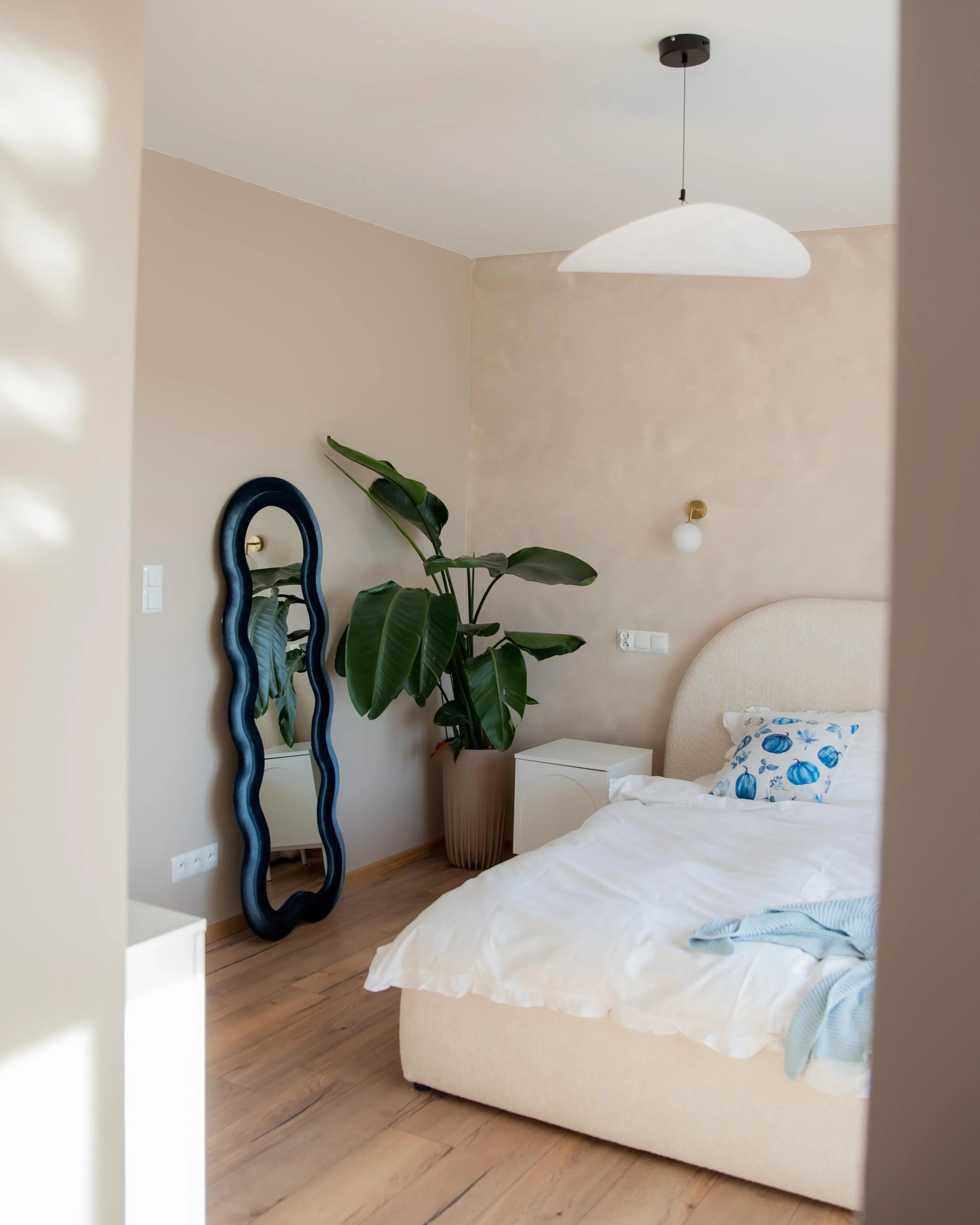 Miroir Velours Bleu 57x160 cm
