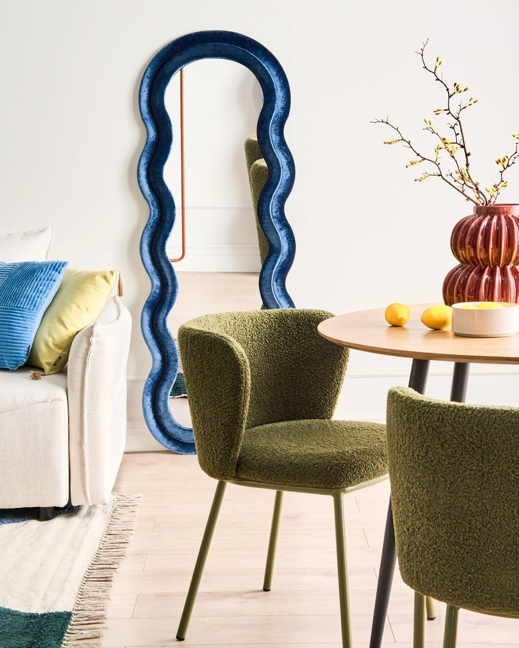 Miroir Velours Bleu 57x160 cm