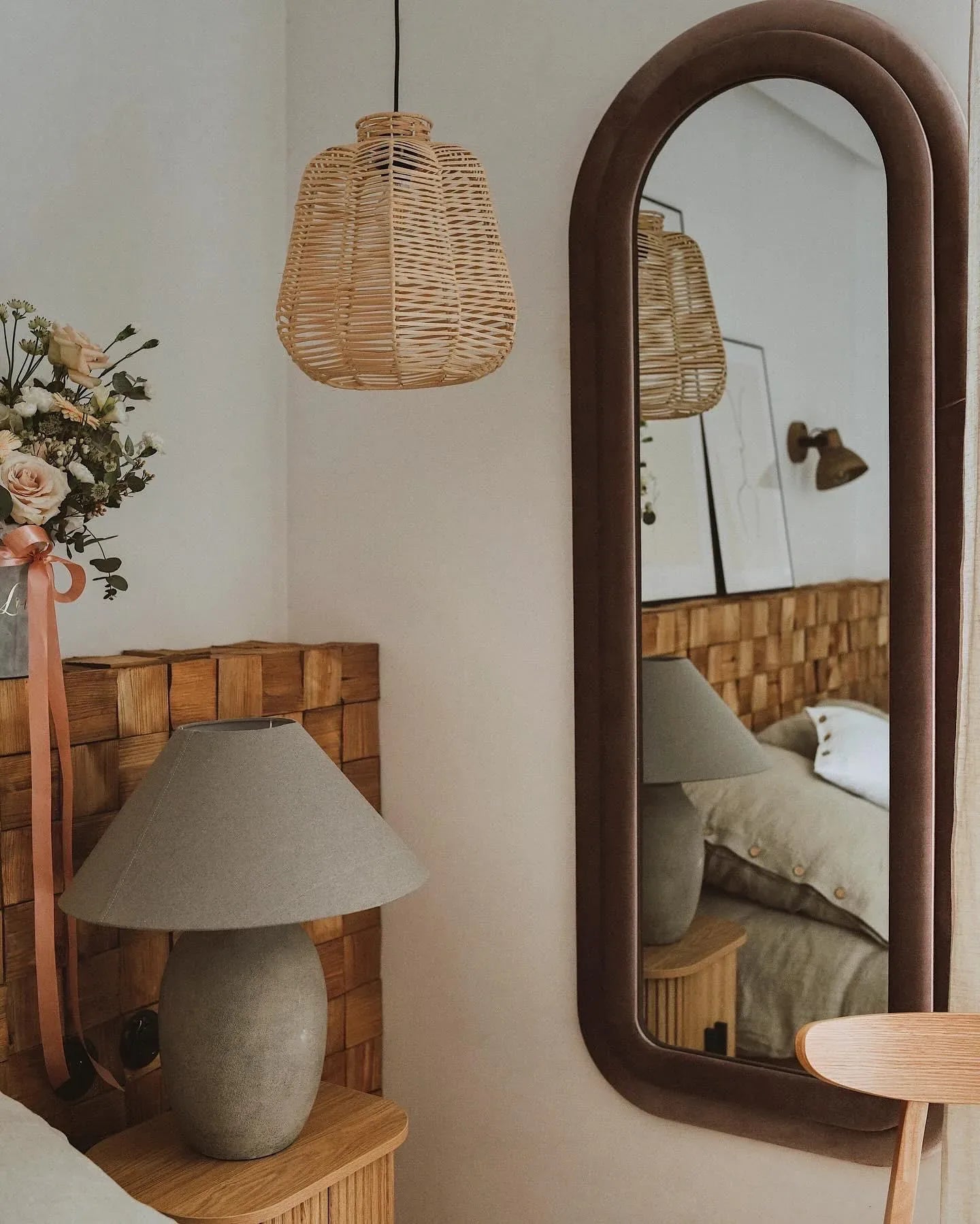 Miroir Velours Rose 60x160 cm