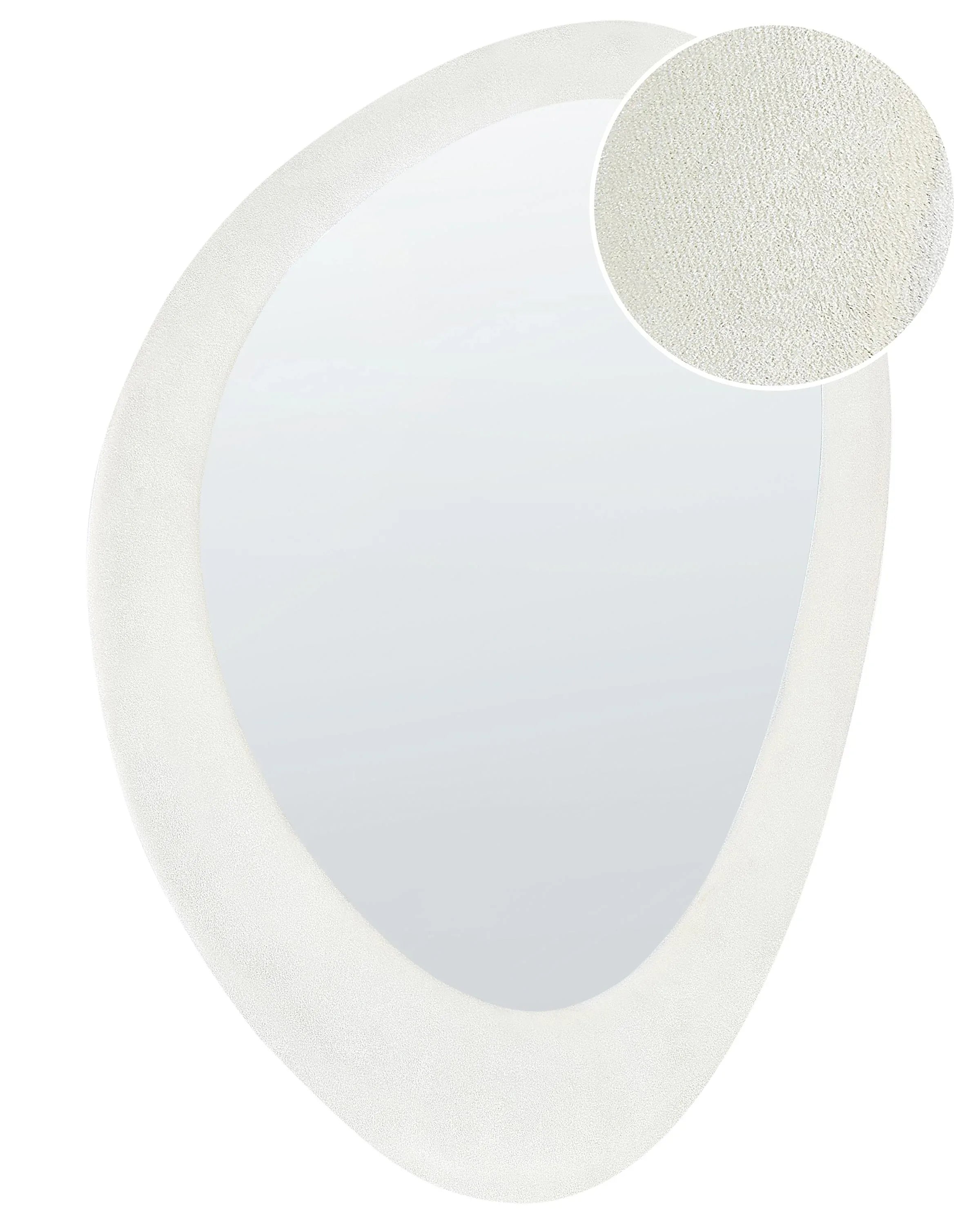 Specchio AUDES 60 cm 90 cm Velluto Bianco sporco