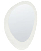 Miroir ovale velours blanc cassé 60x90 cm