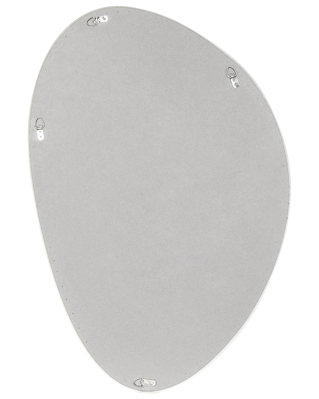 Miroir ovale velours blanc cassé 60x90 cm