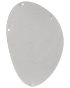 Miroir ovale velours blanc cassé 60x90 cm