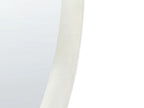 Miroir ovale velours blanc cassé 60x90 cm