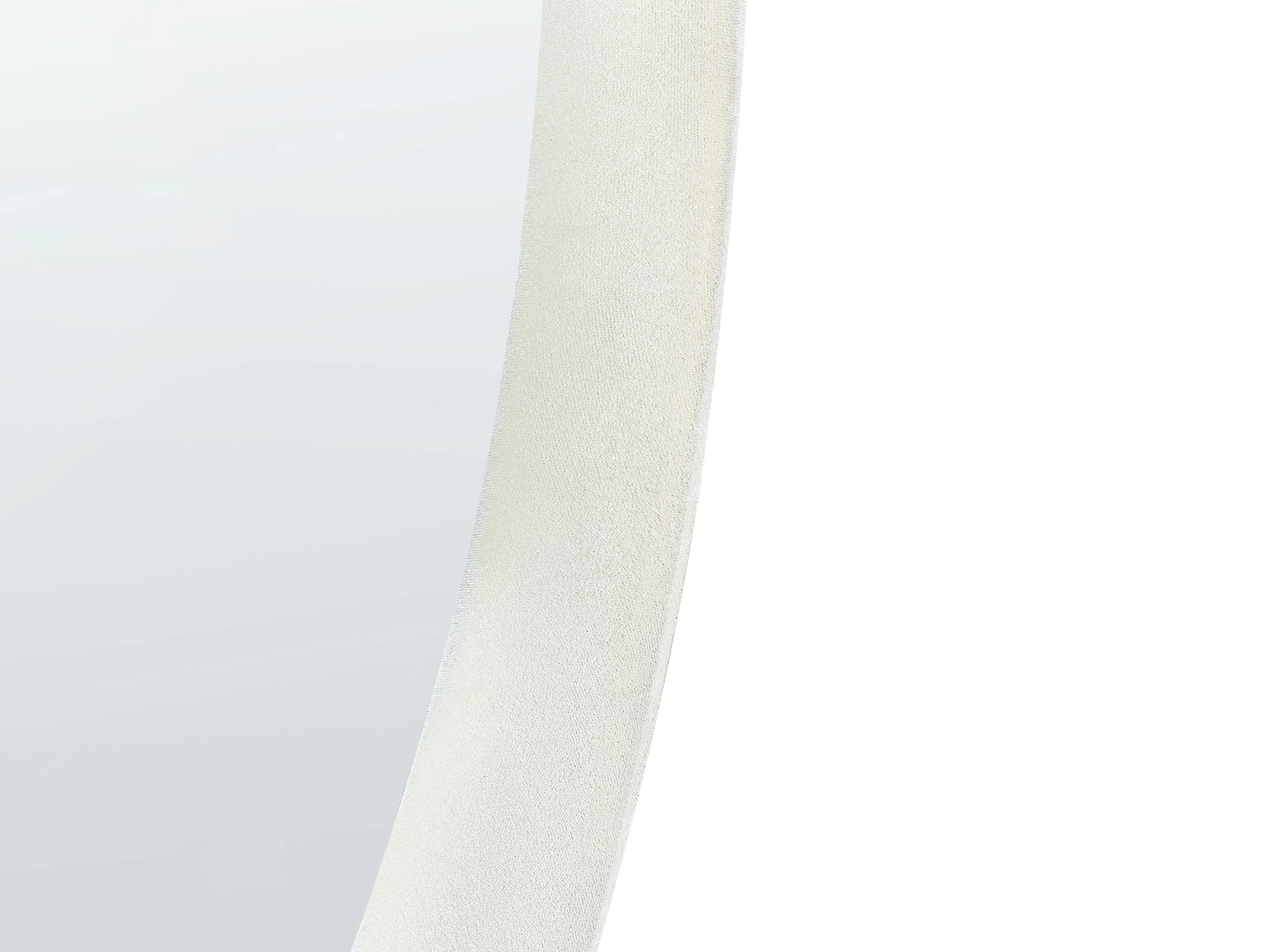 Miroir ovale velours blanc cassé 60x90 cm