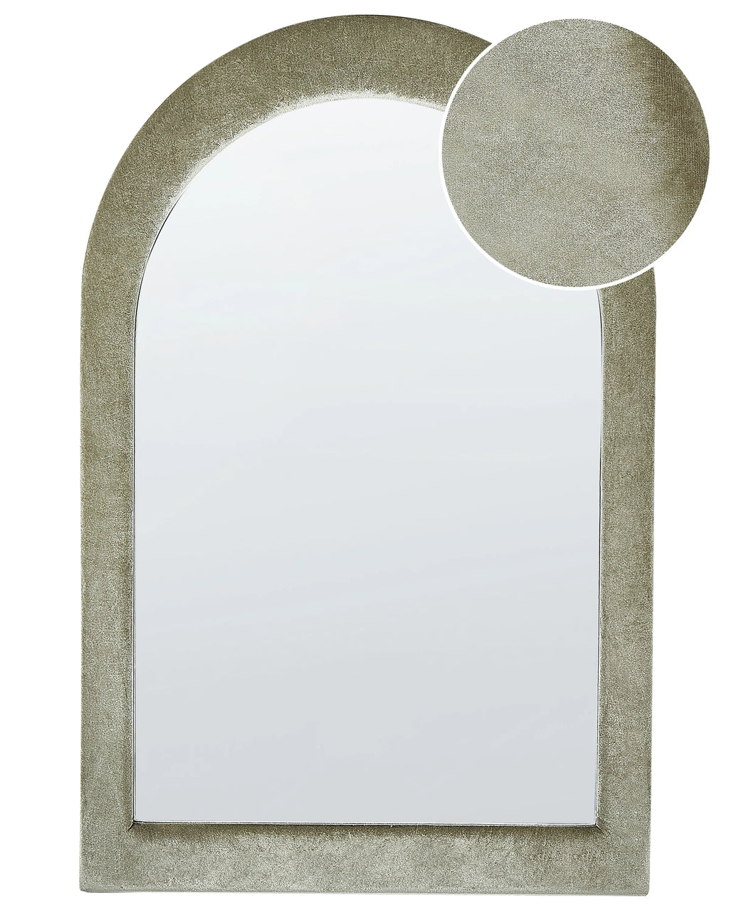 Specchio HURIEL 60 cm 90 cm Velluto Verde oliva