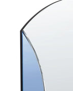 Miroir semi-circulaire bleu 80x70 cm