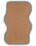 Miroir en bois de paulownia bleu 60x90 cm