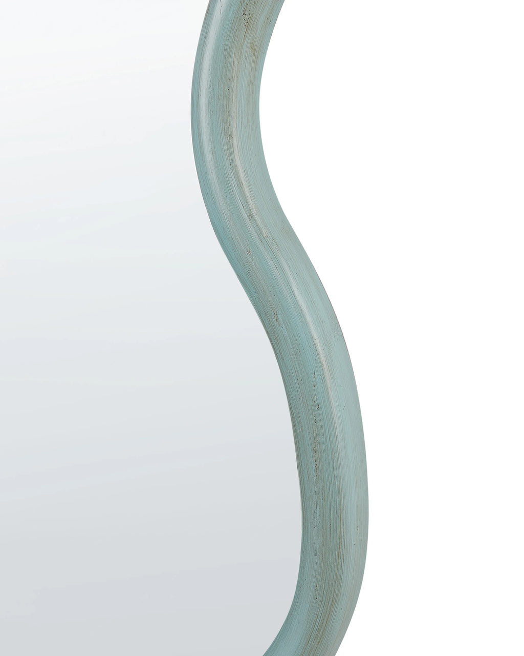 Miroir en bois de paulownia bleu 60x90 cm