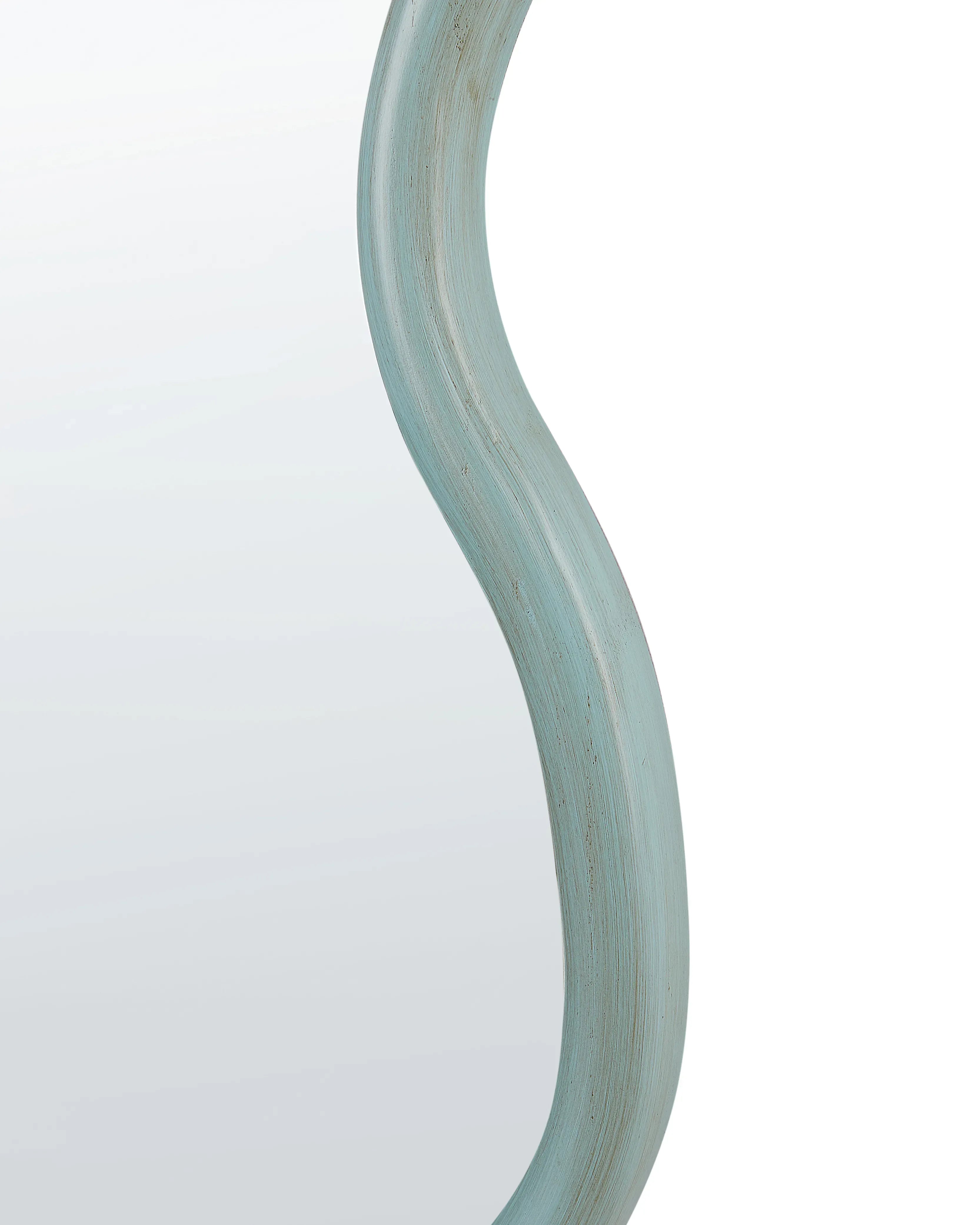 Miroir en bois de paulownia bleu 60x90 cm