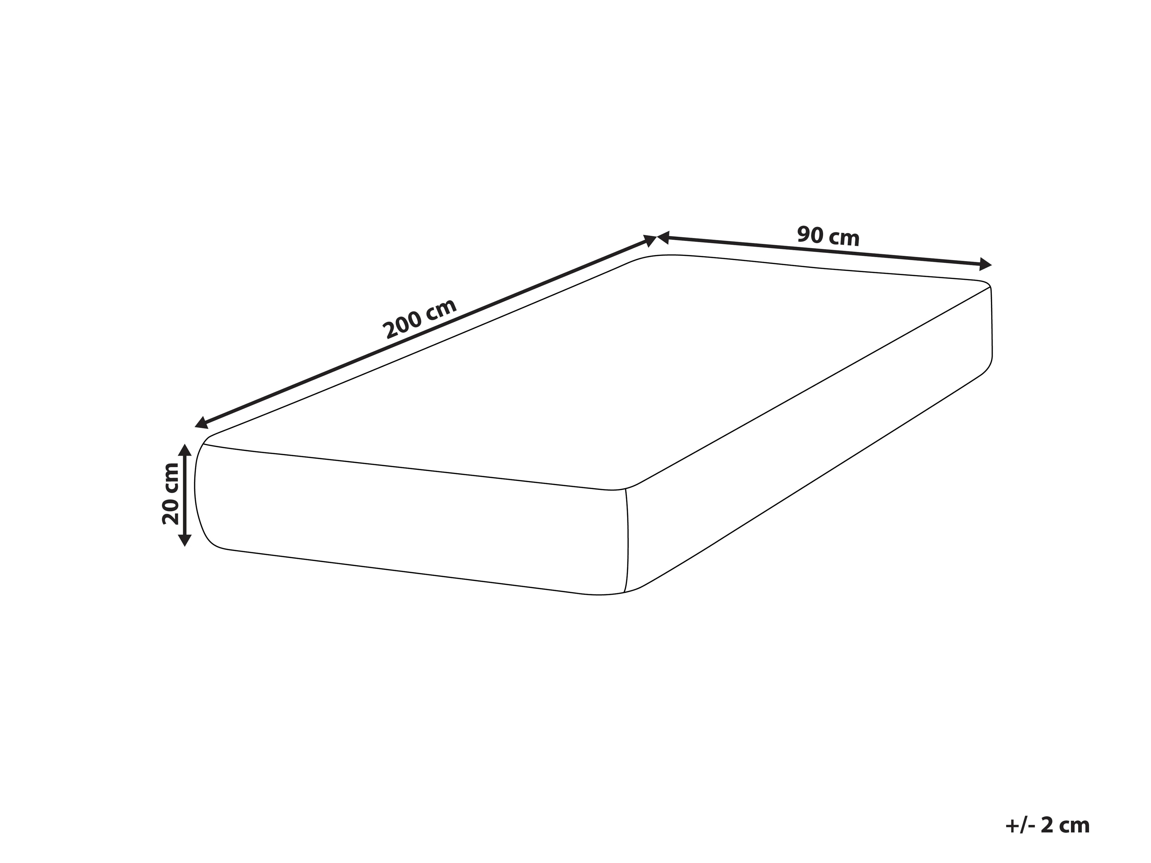 Matelas à ressorts ensachés en mousse à mémoire de forme Fermeté élevée H3/4 90x200 cm