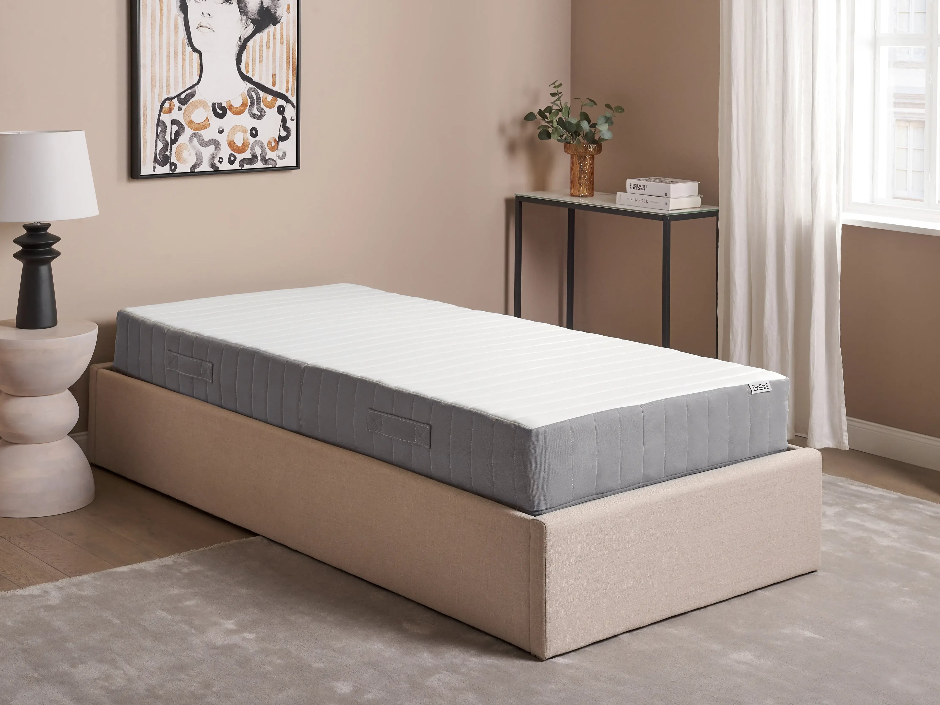 Matelas à ressorts ensachés en mousse à mémoire de forme Fermeté élevée H3/4 90x200 cm