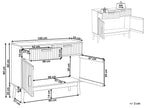 Buffet 2 portes marron clair