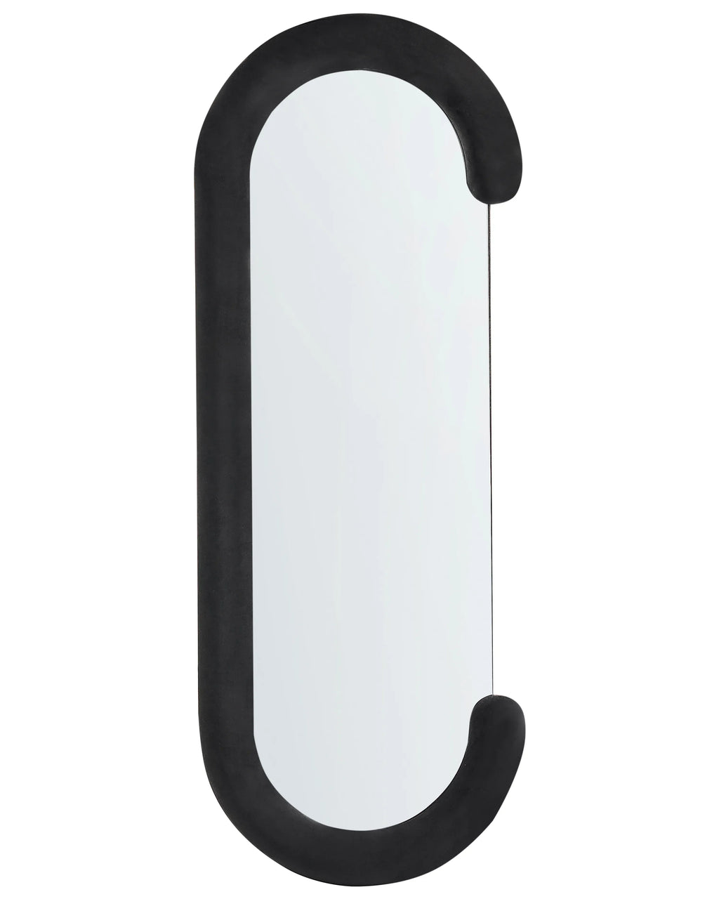 Miroir ovale velours noir 54x158 cm