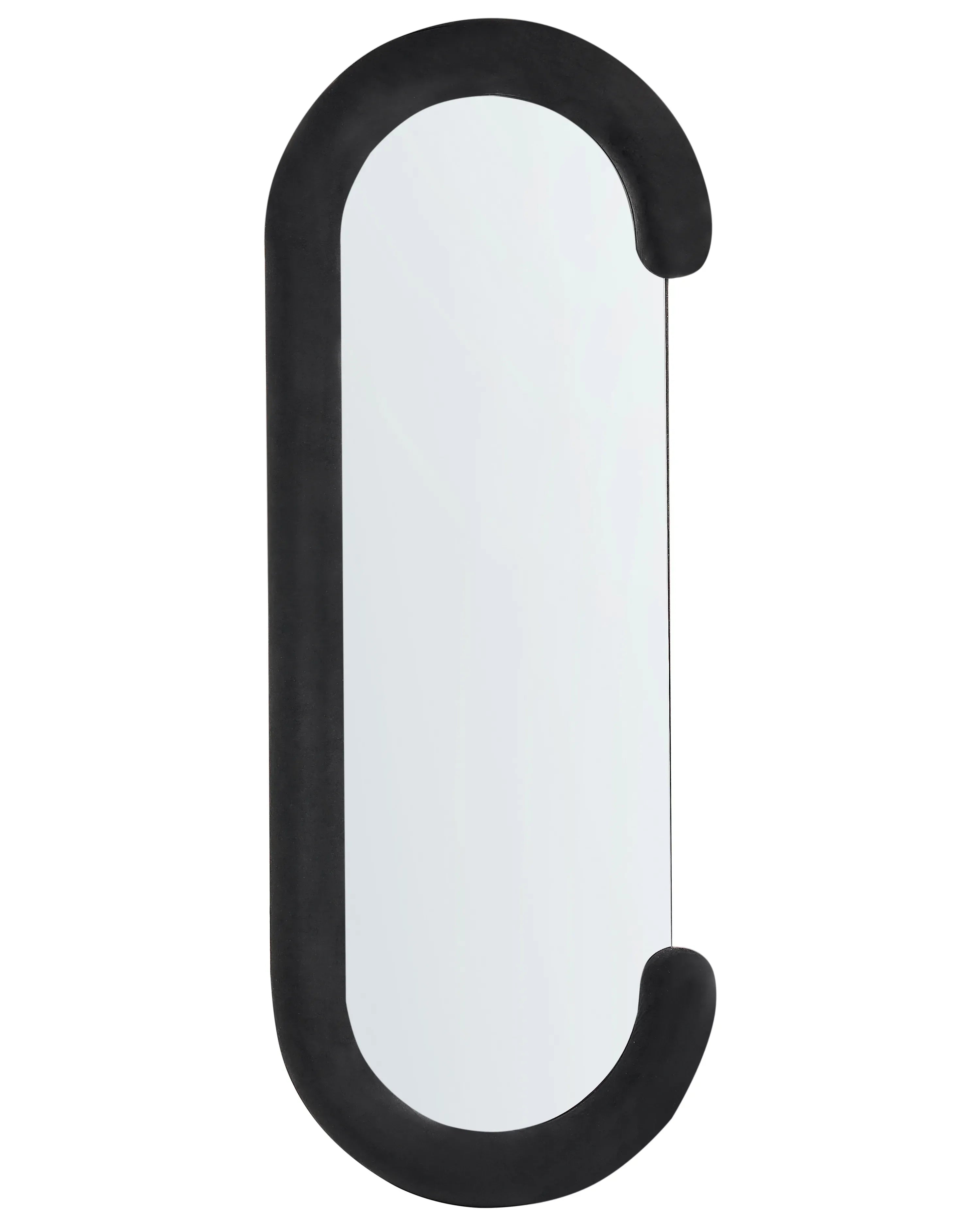 Miroir ovale velours noir 54x158 cm