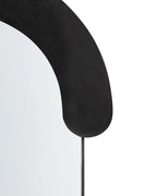 Miroir ovale velours noir 54x158 cm