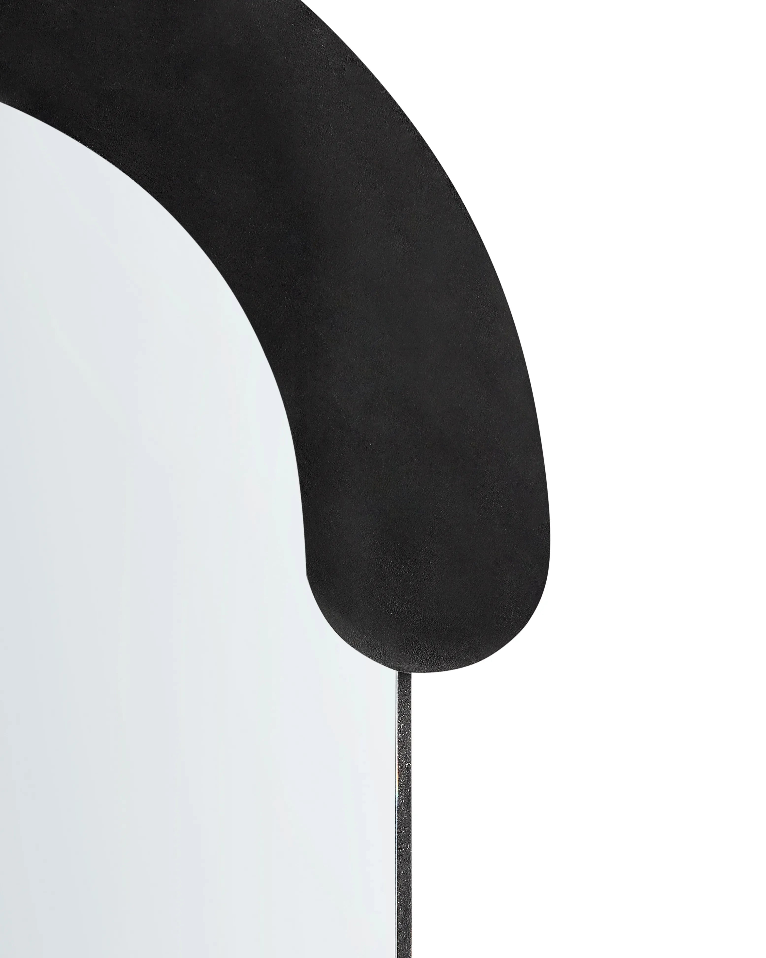 Miroir ovale velours noir 54x158 cm