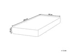 Matelas à ressorts ensachés en latex H2/3 90x200 cm