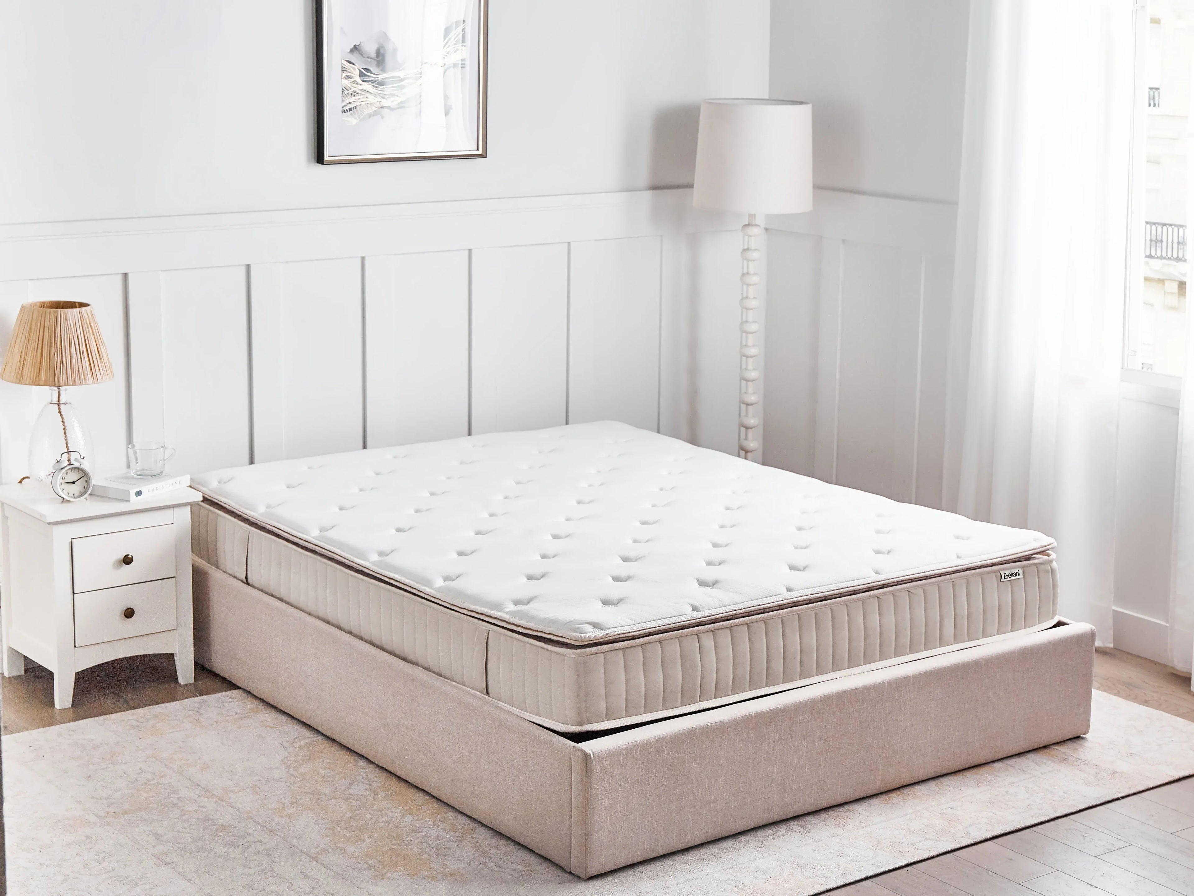 Matelas à ressorts ensachés en latex H2/3 140x200 cm