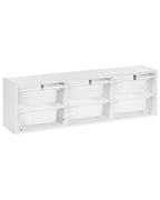 Étagère murale avec boîtes de rangement Blanc