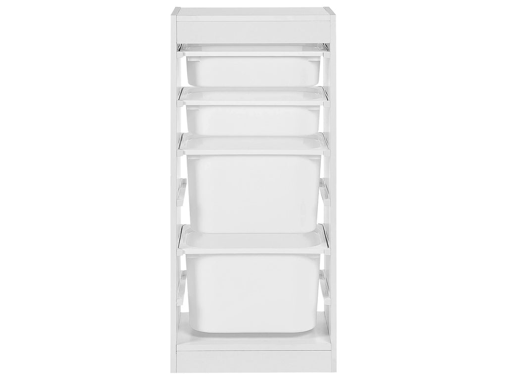 Étagère avec 4 paniers Blanc