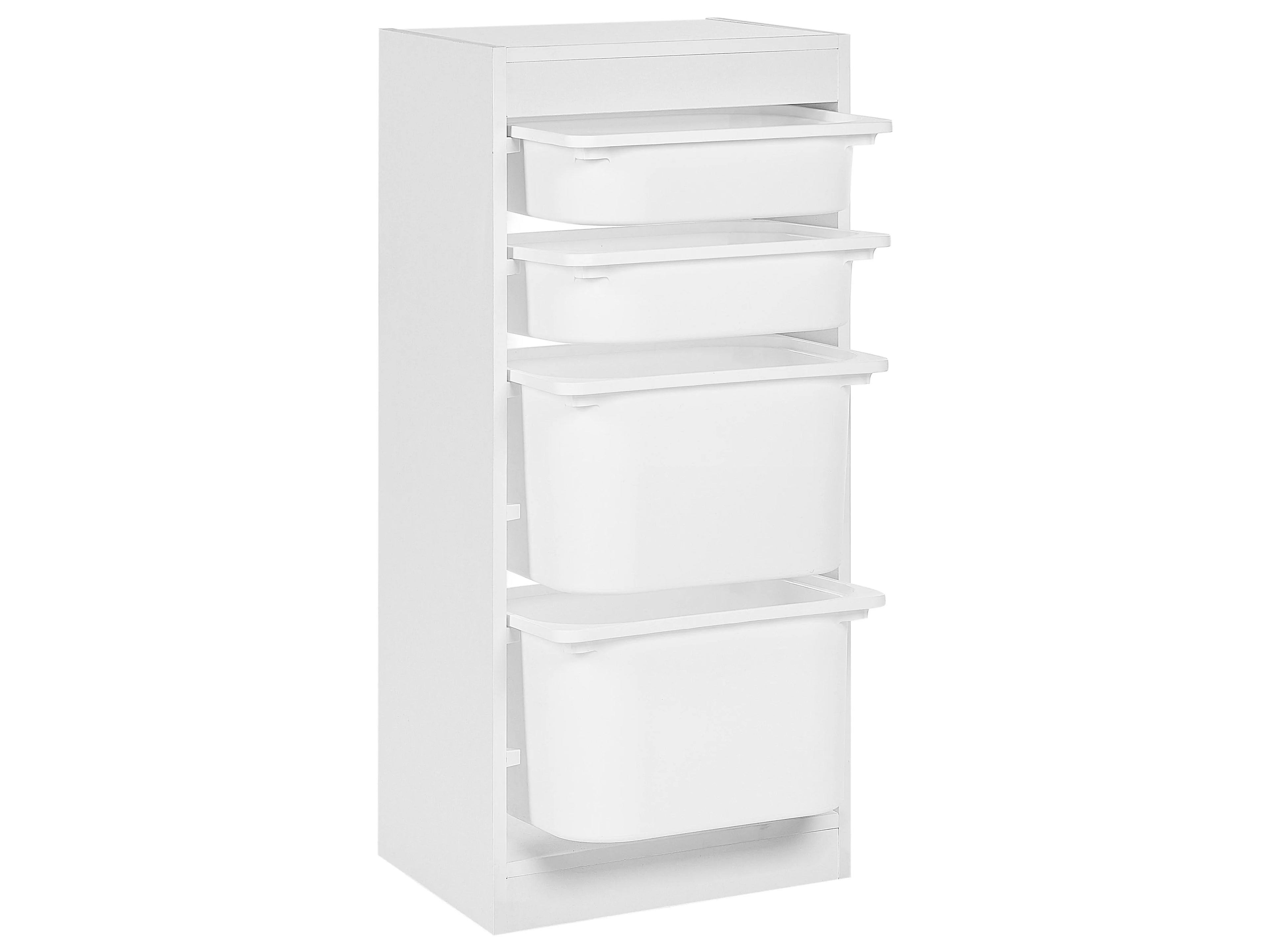 Étagère avec 4 paniers Blanc