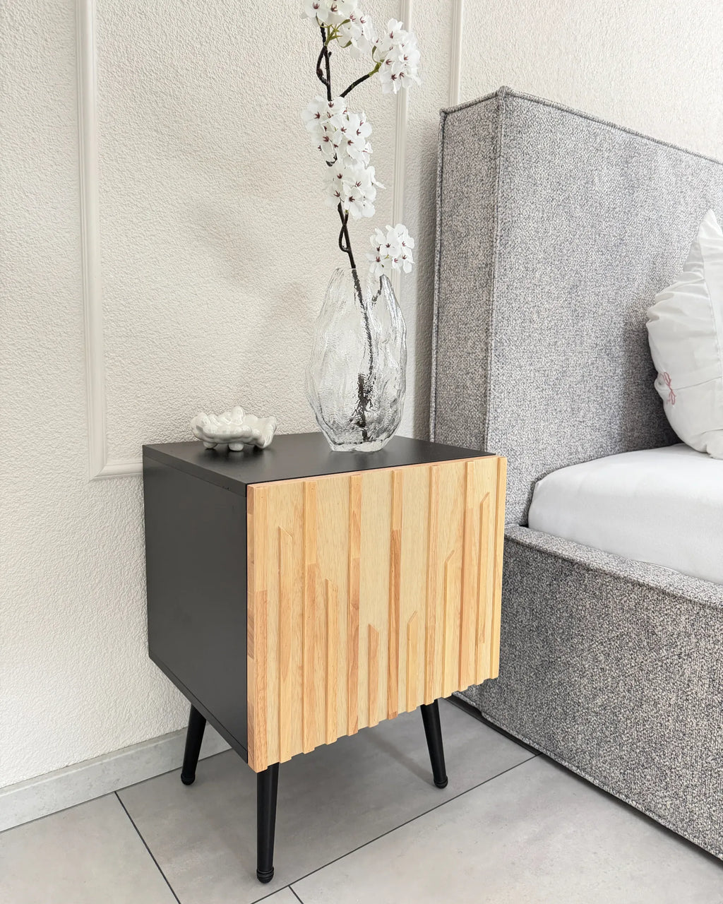 Table de chevet marron/noir