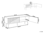 Meuble TV marron/noir