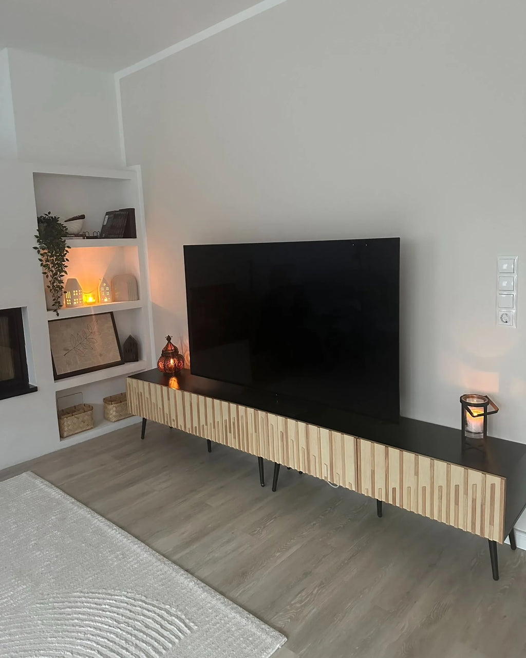 Meuble TV marron/noir
