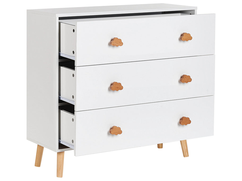 Commode 3 tiroirs Blanc