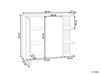 Armoire de toilette à miroir 80x70 cm Blanc