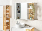 Armoire de toilette à miroir 80x70 cm Blanc