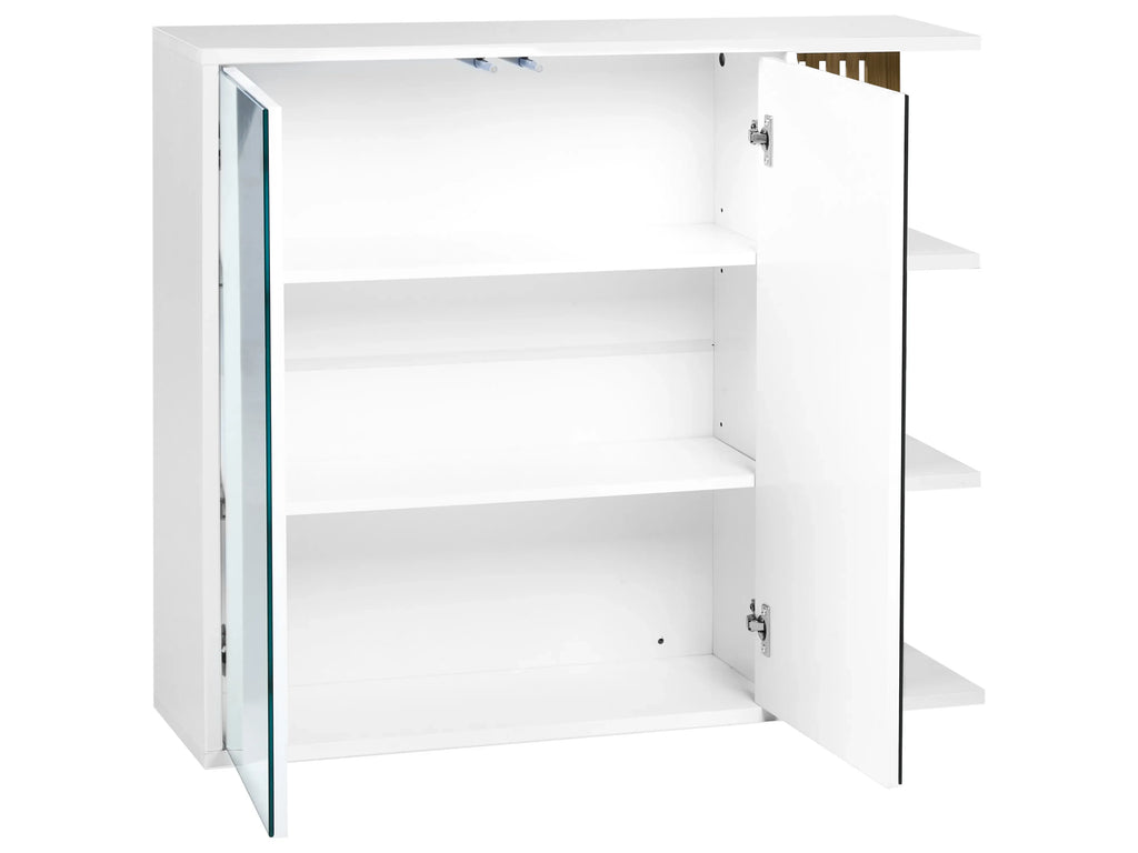 Armoire de toilette à miroir 80x70 cm Blanc