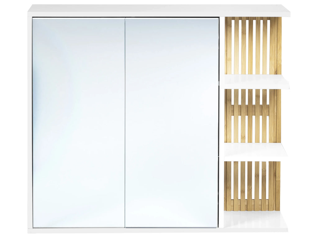 Armoire de toilette à miroir 80x70 cm Blanc
