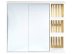 Armoire de toilette à miroir 80x70 cm Blanc