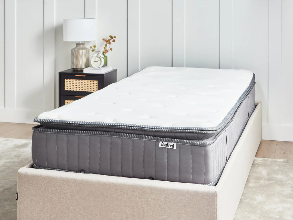 Matelas à ressorts ensachés avec mémoire de forme en gel H2/3 90x200 cm