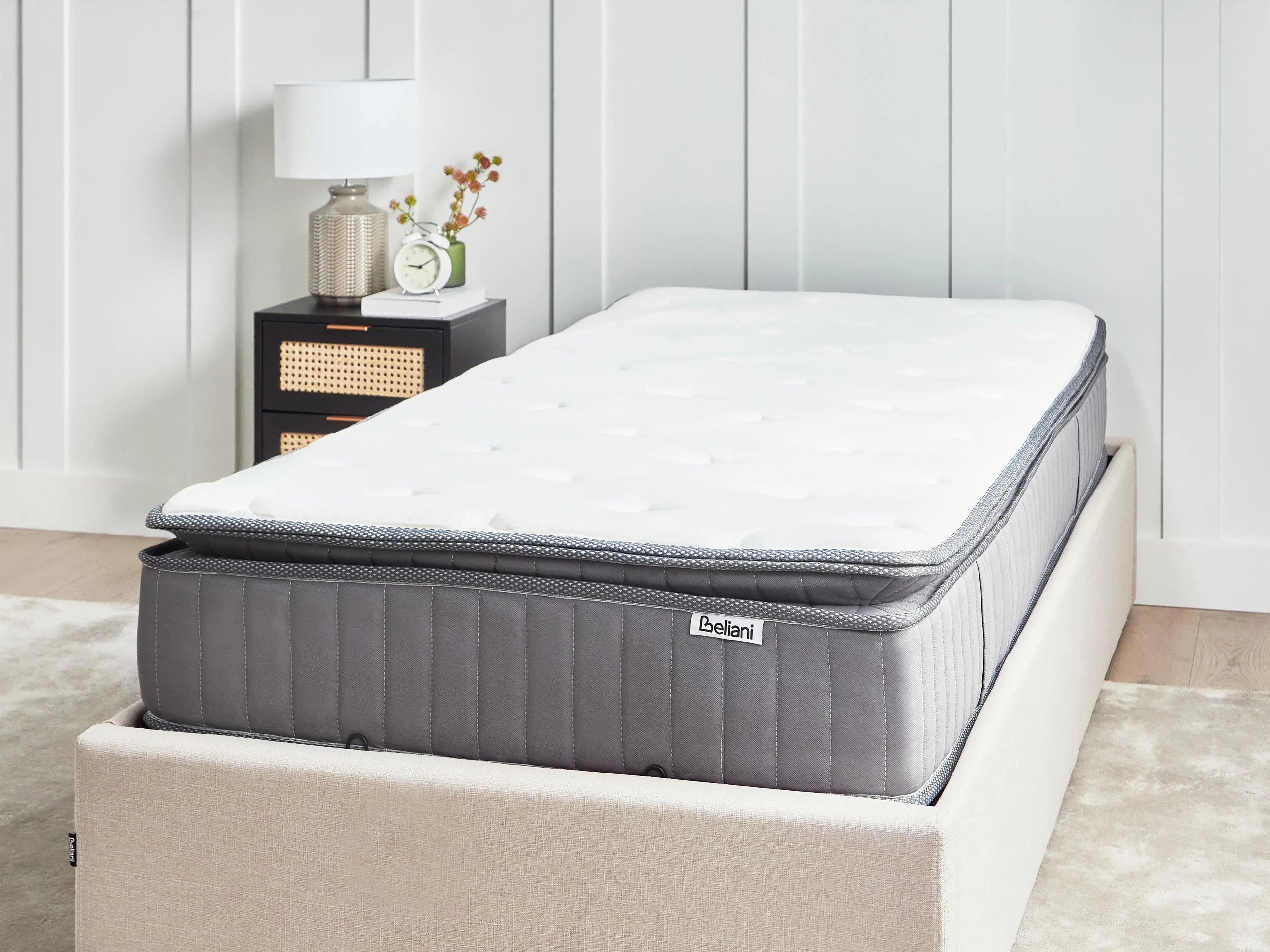 Matelas à ressorts ensachés avec mémoire de forme en gel H2/3 90x200 cm