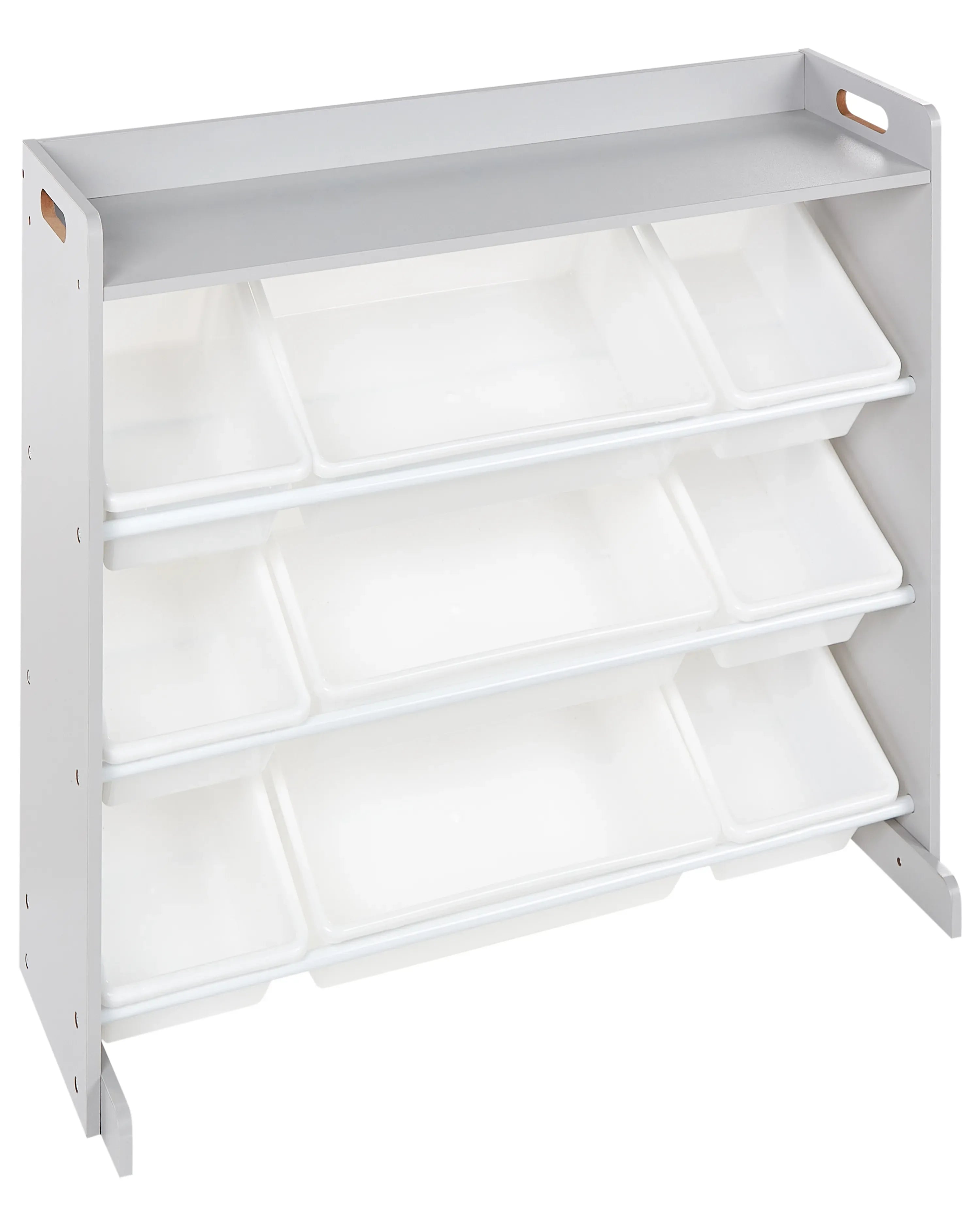 Étagère avec 9 bacs de rangement 78 cm Gris