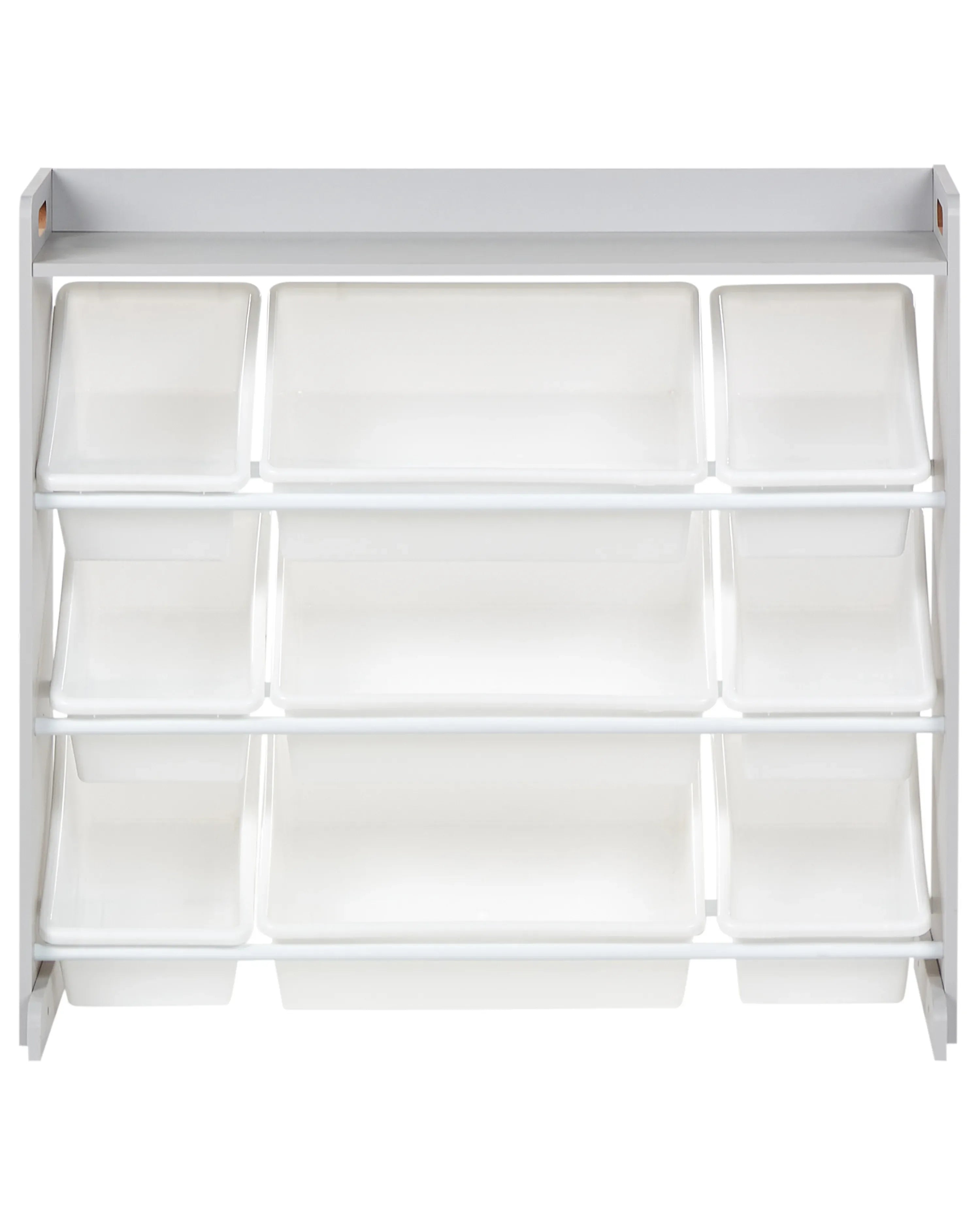 Étagère avec 9 bacs de rangement 78 cm Gris