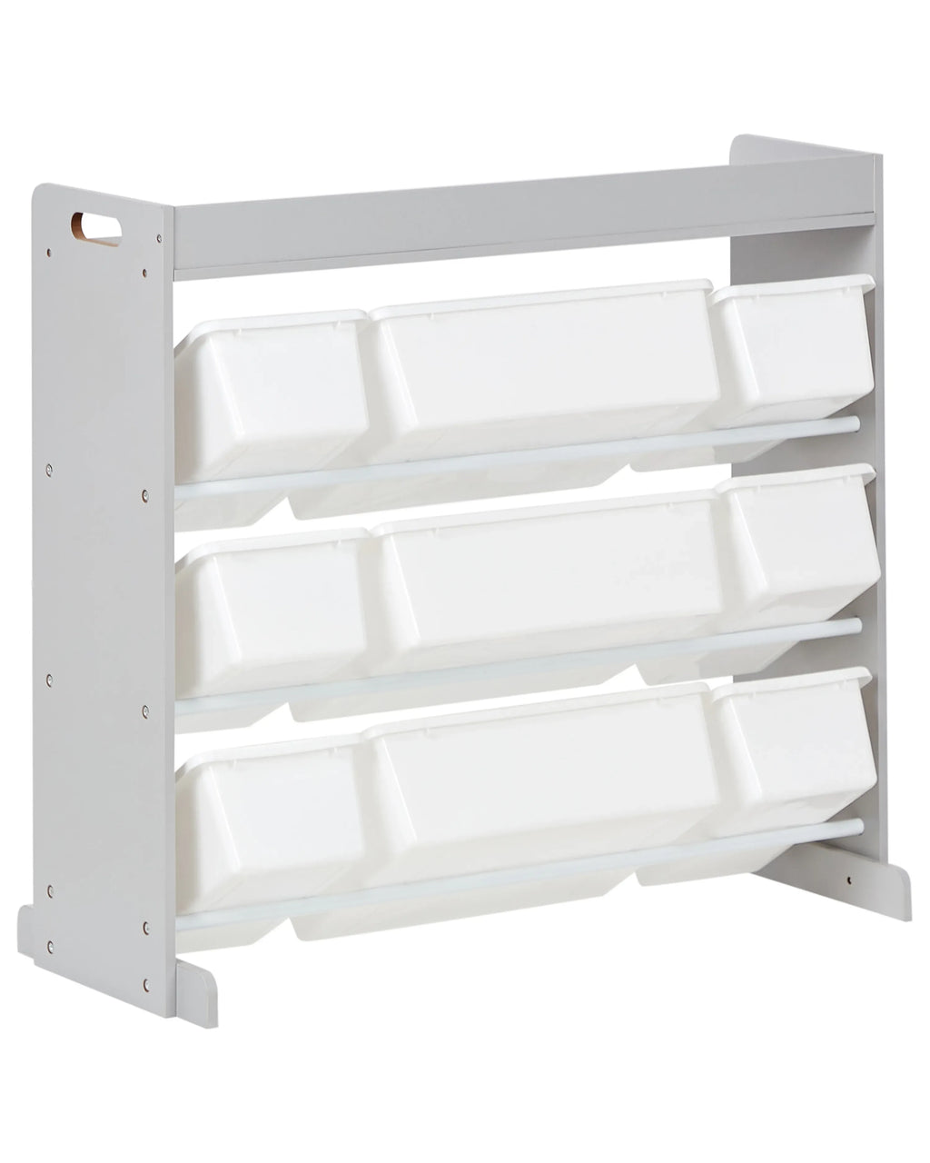 Étagère avec 9 bacs de rangement 78 cm Gris
