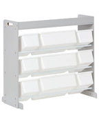 Étagère avec 9 bacs de rangement 78 cm Gris