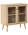 Credenza espositiva in vetro ALBANY 80 cm Marrone chiaro
