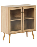 Credenza espositiva in vetro ALBANY 80 cm Marrone chiaro