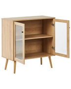 Vitrine en verre 80 cm Marron clair