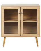 Vitrine en verre 80 cm Marron clair