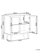 Vitrine en verre 80 cm Marron clair