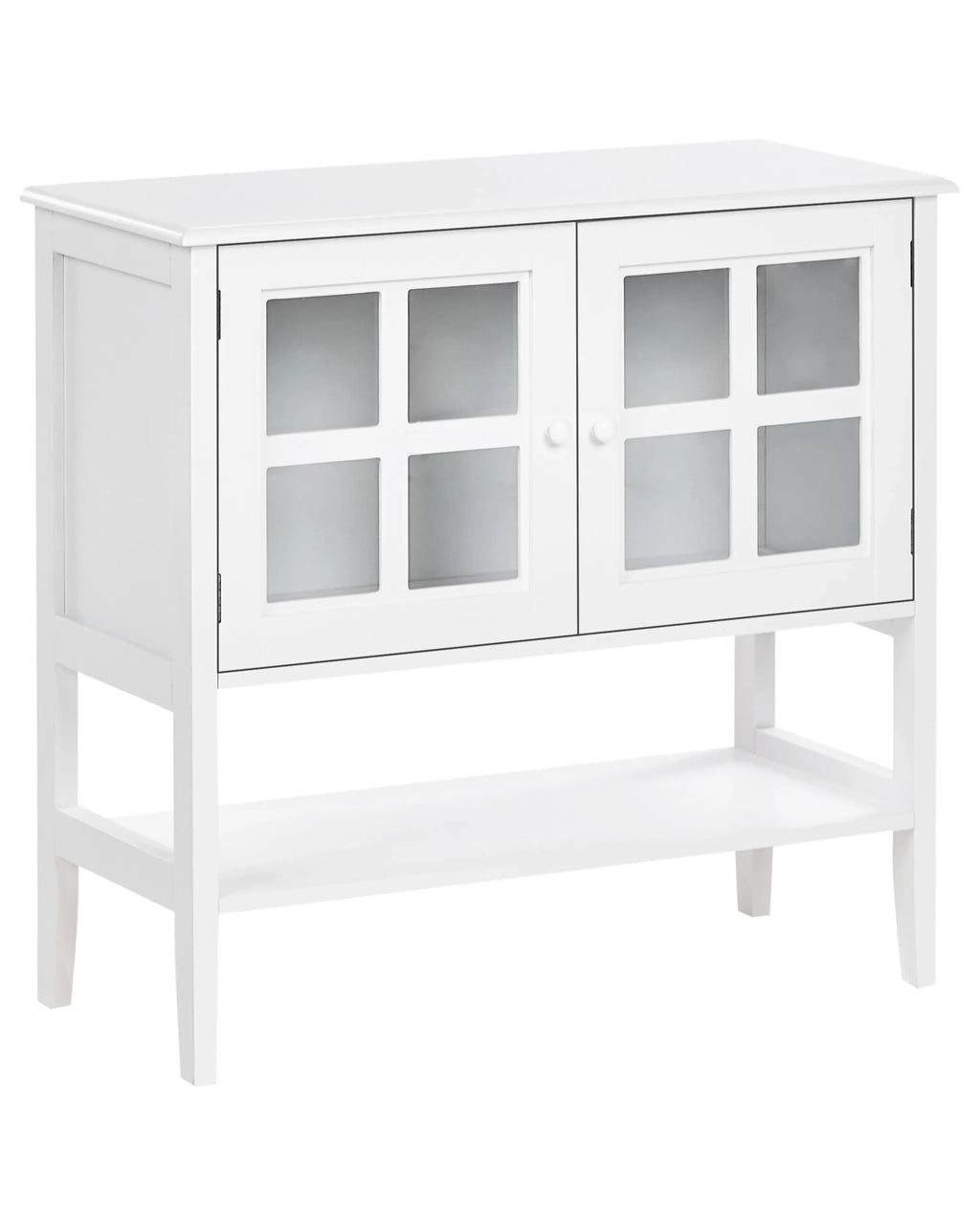 Credenza espositiva in vetro con ripiano INLET 80 cm Bianco